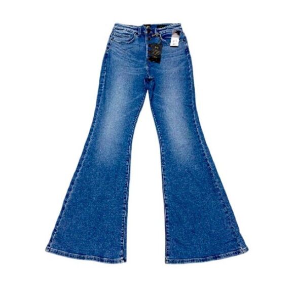Lee Vintage Modern High Rise Flare Jeans 29x33 NWT Stretch Distressed Denim - Picture 1 of 11